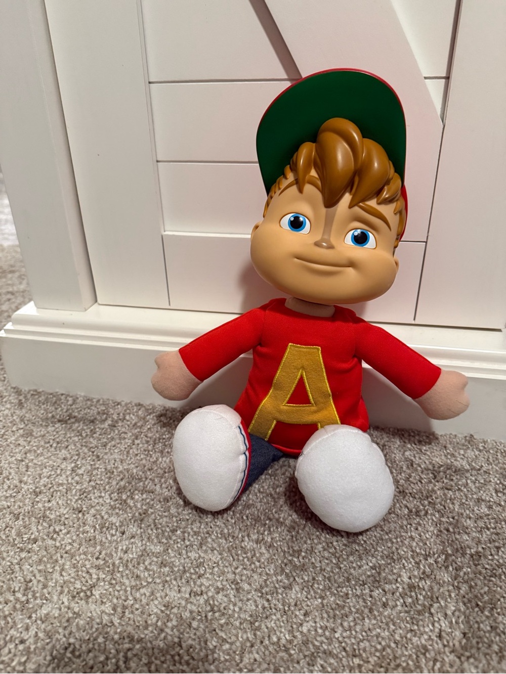 Fisher-Price Red Plush Alvin Doll.  Alvin and the Chipmunks.   Vintage.